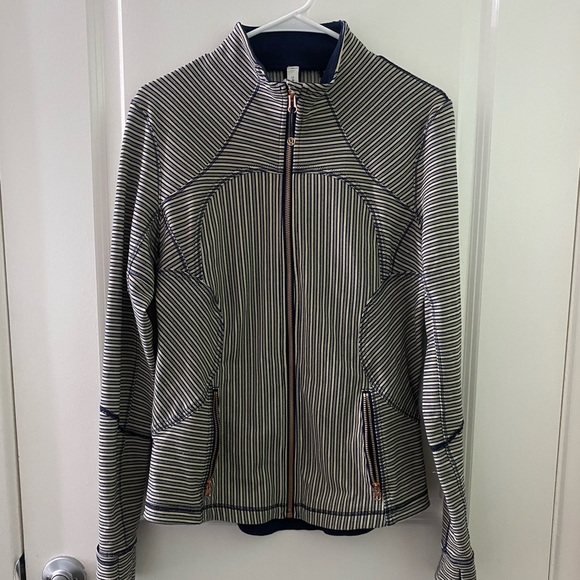 lululemon athletica Striped Jacket - Black and White - Picture 1 of 4